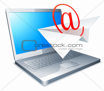 Sending e-mail concept.