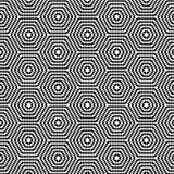 Hexagons texture. Seamless op art pattern. 