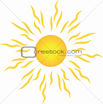 The sun with rays
