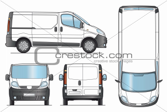 Delivery Van Template - Vector