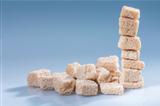 Brown sugar cubes - horizontal