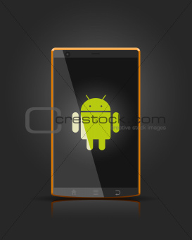 Vector mobile android device 