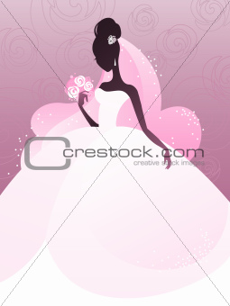 Young bride silhouette