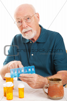 Senior Man Forgot to Take Medicine