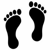 Human footprint - clean balck icon
