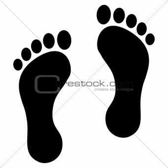 Human footprint - clean balck icon