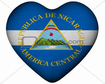 Heart with flag of Nicaragua