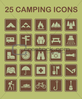 25 camping icons