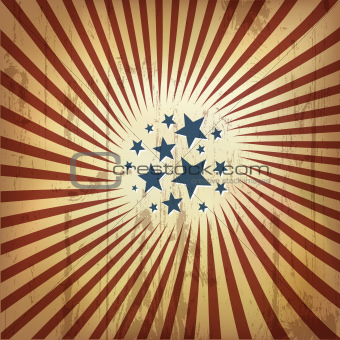 American patriotic retro background. Vector, eps10