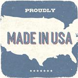 Proudly Made in USA. Vintage Background, Vector, EPS10.