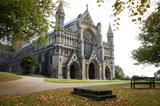 st albans cathedral england autumn