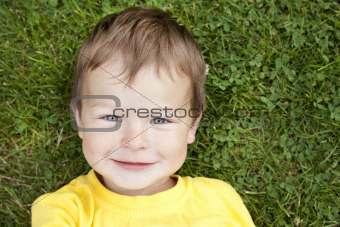 toddler in the grass