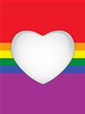 Heart Glass Buttons Gay Flag