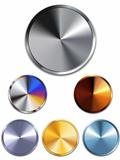 Metal Buttons. Silver, Gold, Copper