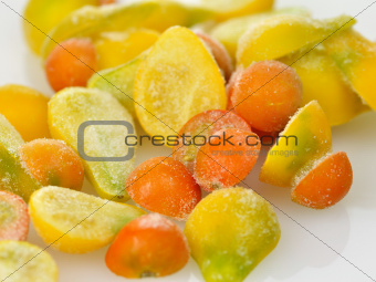 frozen red and yellow tomatoes 