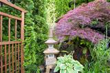 Japanese Inspired Garden with Stone Pagoda