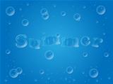 Bubbly summer text background
