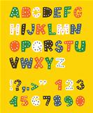 Cute childish alphabet. Vector, EPS 8
