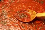 detail of tomato sauce