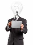 Lamp Head Businessman With Touch Pad