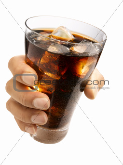 Hand holding a cola