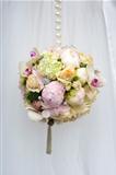 spherical wedding bouquet
