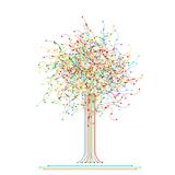 Tree made of colored abstract network
