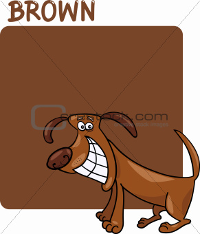 Color Brown and Dog Cartoon