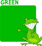Color Green and Frog Cartoon