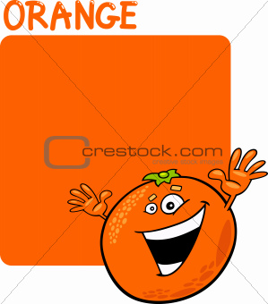 Color Orange and Orange Fruit Cartoon