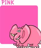 Color Pink and Elephant Cartoon