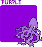 Color Purple and Octopus Cartoon