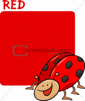 Color Red and Ladybug Cartoon