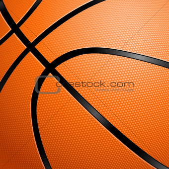 Close-up of a Basketball.