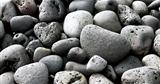 Black lava pebbles 