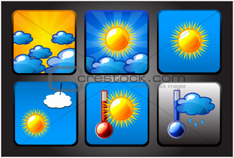Vector background for app icons - weather set