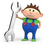 boy with wrench