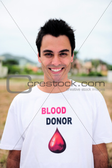 Happy blood donar smiling