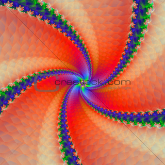 Red and Blue Scaly Spiral