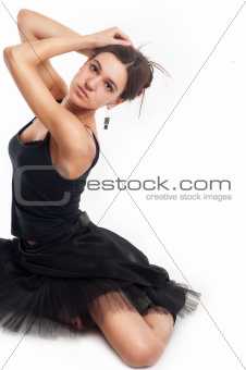 ballet dancer in black dress