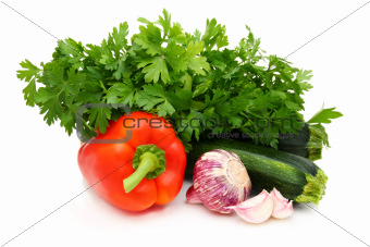 Fresh vegetables and parsley.