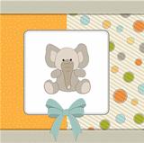 welcome baby card with elephant