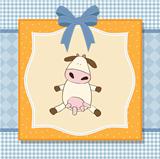 fun greeting card with cow
