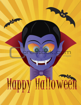 Happy Halloween Count Dracula Illustration