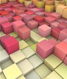 abstract 3d gradient backdrop cubes in happy fruity colors 
