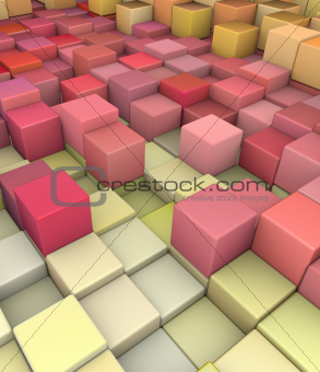 abstract 3d gradient backdrop cubes in happy fruity colors 
