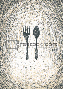 Art Restaurant Menu Concept Design. Vector.