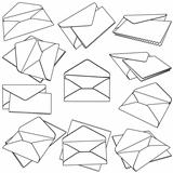 Set of open Envelopes