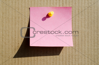 note paper with pin