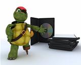 Pirate Tortoise with DVD CD and Software